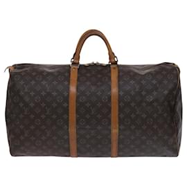 Louis Vuitton-LOUIS VUITTON Monogram Keepall 60 Boston Bag M41422 LV Auth MY366-Monogram