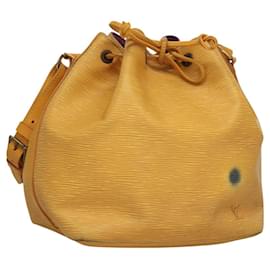Louis Vuitton-LOUIS VUITTON Epi Petit Noe Shoulder Bag Yellow M44109 LV Auth BD1152-Yellow