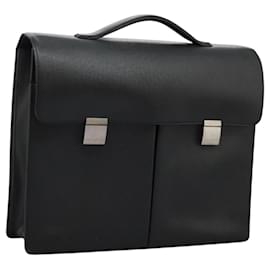 Louis Vuitton-LOUIS VUITTON Taiga Serviette Kazan Business Bag Ardoise M30802 LV Auth nb348-Grey