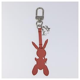 Louis Vuitton-LOUIS VUITTON Rabbit Jeff Key Ring metal Pink M62734 LV Auth bs24153-Pink