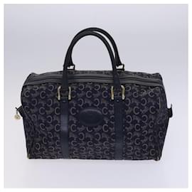 Céline-CELINE C Sulky Boston Shoulder Bag Canvas 2Set Brown Navy Auth EC949-Brown,Navy blue