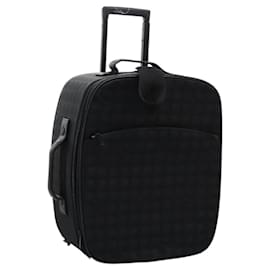 Chanel-CHANEL Carry Case New Travel line suitcase Nylon Black CC Auth bs23739-Black