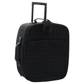 CHANEL Estojo Nova linha de viagem mala de nylon preta CC Auth bs23739 Preto