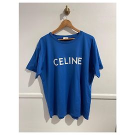 Céline CELINE Tops T.International L Algodón Azul