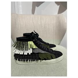 Saint Laurent-SAINT LAURENT Trainers T.EU 37.5 Suede-Black