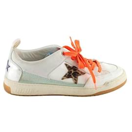 Golden Goose-Leather sneakers-White