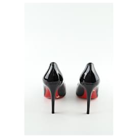 Christian Louboutin-Talons en cuir verni-Noir