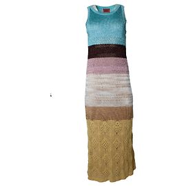 Missoni, Vestido maxi de crochê com lurex Multicor