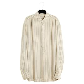 Yves Saint Laurent-Yves Saint Laurent Rive Gauche YSL 1985s Top FR38 Silk Tunique Blouse UK10 US8-Beige