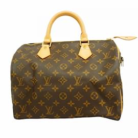 Louis Vuitton-Louis Vuitton Monogram Speedy 30 Handbag-Brown