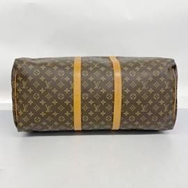 Louis Vuitton-Louis Vuitton Boston Bag Monogram Keepall 55-Brown