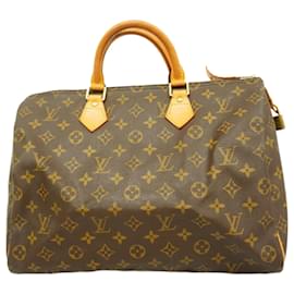 Louis Vuitton-Louis Vuitton Monogram Speedy 35 Handbag-Brown