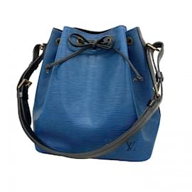 Louis Vuitton-Louis Vuitton Epi Petit Noe Shoulder Bag-Black,Blue