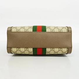 Gucci-Gucci Ophidia Handbag-Brown,Red,Green