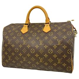 Louis Vuitton-Louis Vuitton Monogram Speedy 35 Handbag-Brown