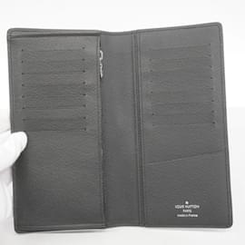 Louis Vuitton-Louis Vuitton Long Wallet Taiga Portefeuille Brazza M30285 Noir-Black