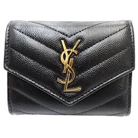 Yves Saint Laurent-Yves Saint Laurent Tri-fold Wallet-Black