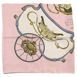 Hermès-Silk square-Pink