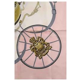 Hermès-Silk square-Pink