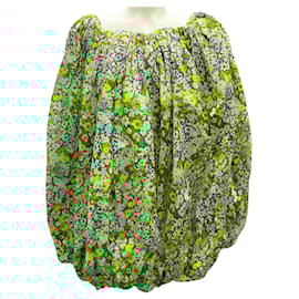 Autre Marque-Alemais Green Multi Francis Bubble Mini Dress-Green