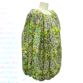 Autre Marque-Alemais Green Multi Francis Bubble Mini Dress-Green
