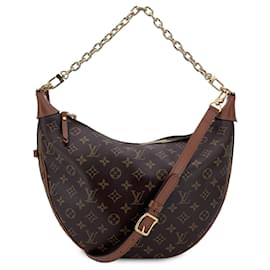 Louis Vuitton-Monogram Reverse Hobo Shoulder Bag with Pouch-Brown