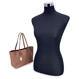 Fendi-Sac à main satchel en cuir métallisé rose Selleria-Rose