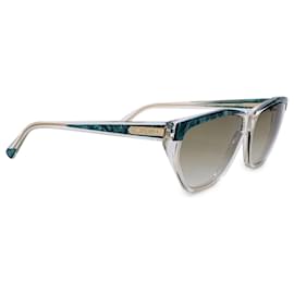 Yves Saint Laurent-Vintage Green Harpies Sunglasses 60/13 140mm-Green