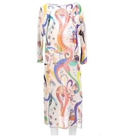 Etro-Etro Printed Midi Dress in Multicolor Silk-Multiple colors