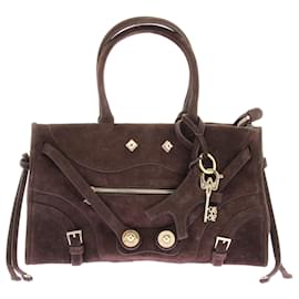 Autre Marque-MANC Handbags T.  Suede-Brown
