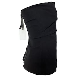 Rick Owens-Rick Owens Strapless Crepe Top in Black Cotton-Black