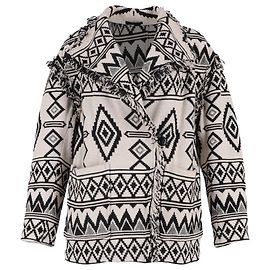 Jaqueta Josiali Isabel Marant Étoile em algodão branco e preto Branco