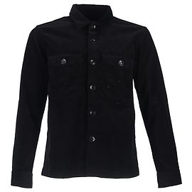Camicia overshirt in velluto a coste nera in cotone Tom Ford Nero