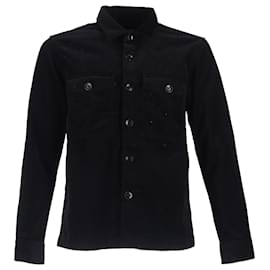 Tom Ford-Tom Ford Corduroy Overshirt in Black Cotton-Black