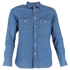 Camicia in denim Tom Ford Wested in cotone blu Blu