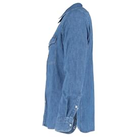 Tom Ford-Tom Ford Wested Denim Shirt in Blue Cotton-Blue