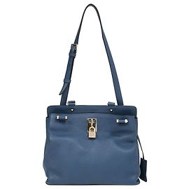 Valentino Garavani Borsa a spalla testurizzata Joylock di Valentino in pelle blu Blu