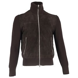 Tom Ford Front Zip Through Jacket in Brown Suede Brown