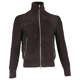 Tom Ford-Tom Ford Front Zip Through Jacket in Brown Suede-Brown