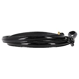 Prada-Prada Thin Buckle Belt in Black Leather-Black