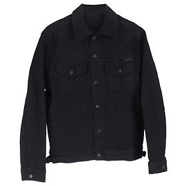 Chaqueta Selvedge Tom Ford con bolsillos en denim negro de algodón Negro