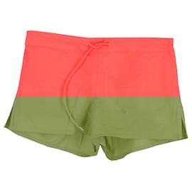 Hermès- Hermès Drawstring Summer Mini Shorts in Red Cotton-Red