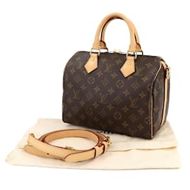 Louis Vuitton-Louis Vuitton Monogram Speedy Bandouliere 25 Handbag-Brown,Monogram