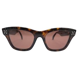 Alaïa-ALAIA TORTOISE SHELL SUNGLASSES AA0060S RESIN RESIN SUNGLASSES-Brown