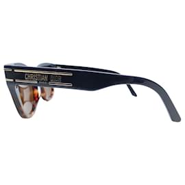 Christian Dior-DIOR SIGNATURE B41 BROWN BLUE PLASTIC SUNGLASSES-Multiple colors