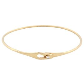 BRACELET DINH VAN SERRURE JONC 334106 16.5 EN OR JAUNE 18K DIAMANT BANGLE Doré