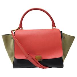 Céline-CELINE TRAPEZE MM HAND BAG IN TRICOLORED LEATHER AND SUEDE-Other