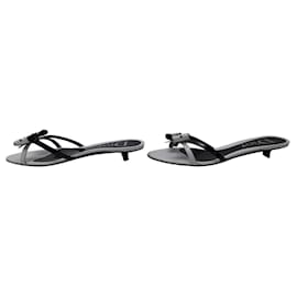 Christian Dior-VINTAGE CHAUSSURES CHRISTIAN DIOR D CUIR VERNIS 38 SANDALES MULES A TALONS-Autre