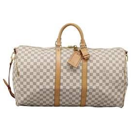 Louis Vuitton-Louis Vuitton Keepall Bandouliere 55-White