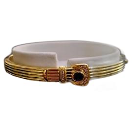 Autre Marque-18k gold bracelet / diamond / sapphire-Gold hardware